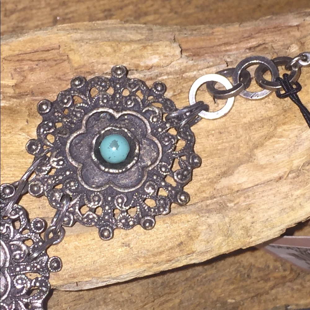 Boho Western Fashion Bracelet Turquoise Silver NWT - Picture 4 of 8